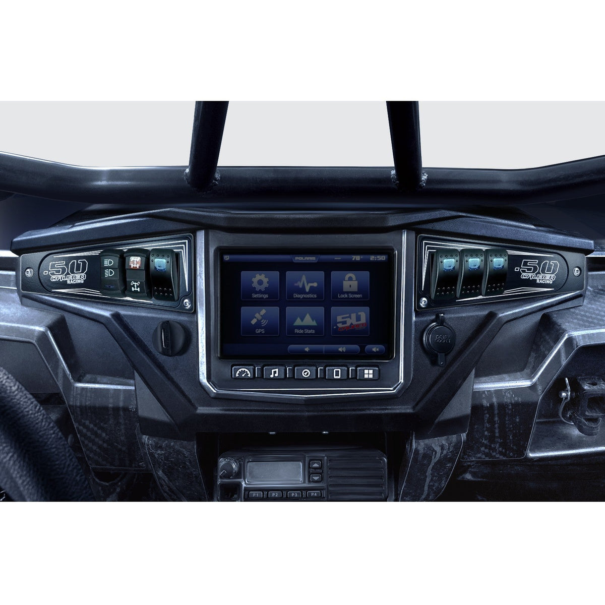 50 Caliber Racing Ride Command XP1000 6 Switch Dash Panel