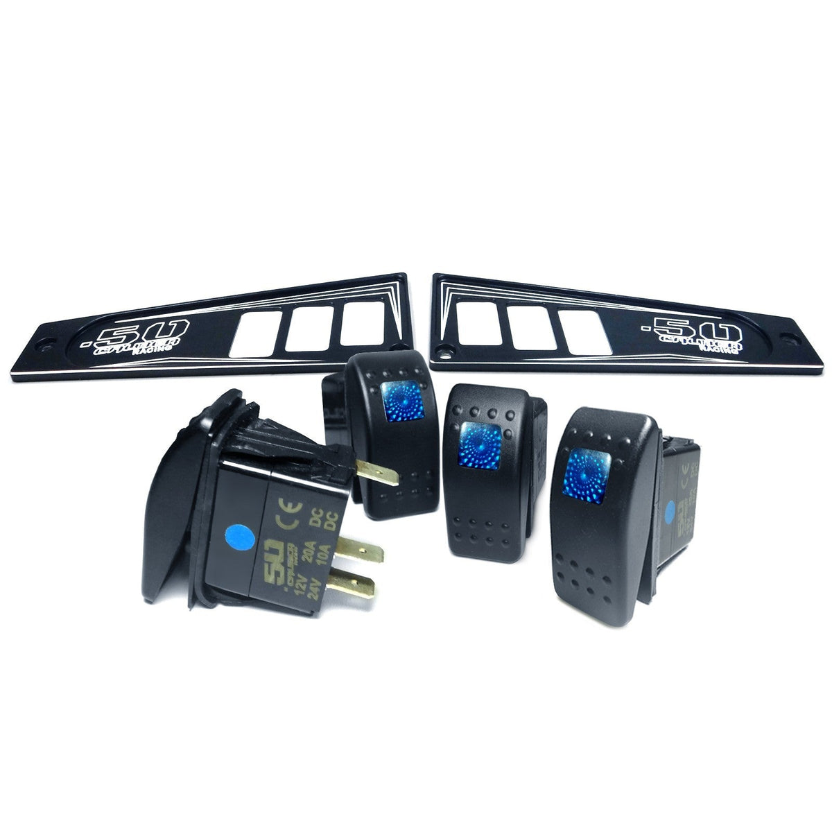 50 Caliber Racing Ride Command XP1000 6 Switch Dash Panel