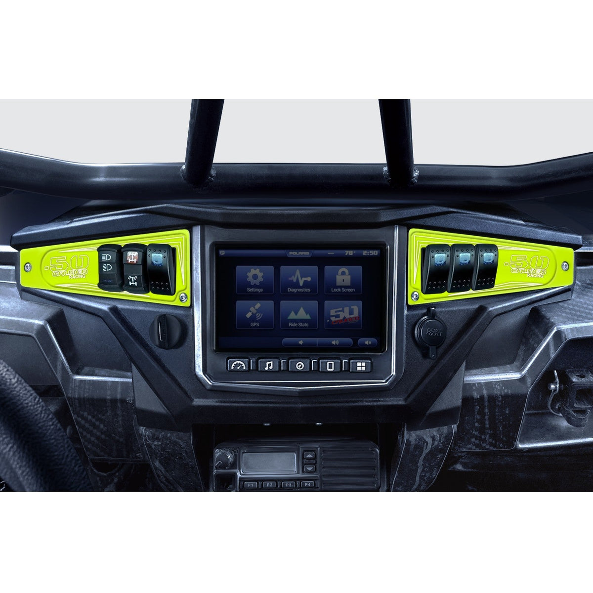 50 Caliber Racing Ride Command XP1000 6 Switch Dash Panel