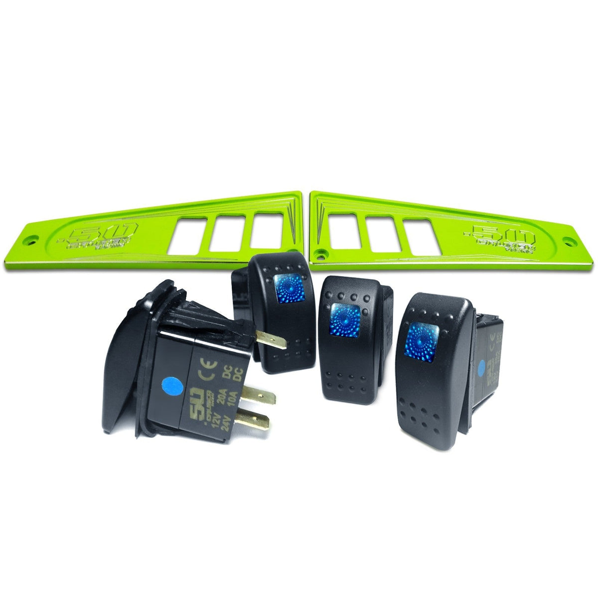50 Caliber Racing Ride Command XP1000 6 Switch Dash Panel