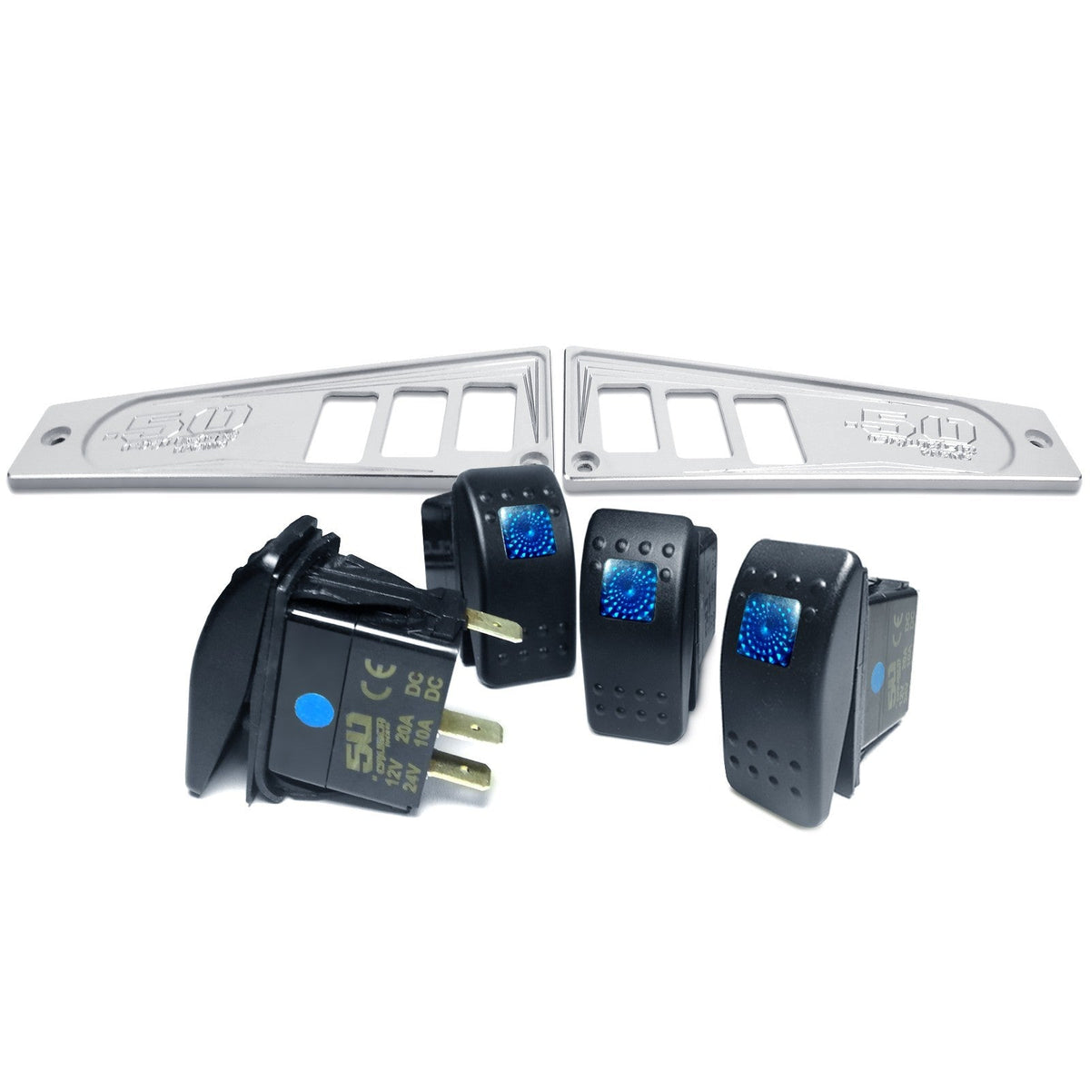 50 Caliber Racing Ride Command XP1000 6 Switch Dash Panel