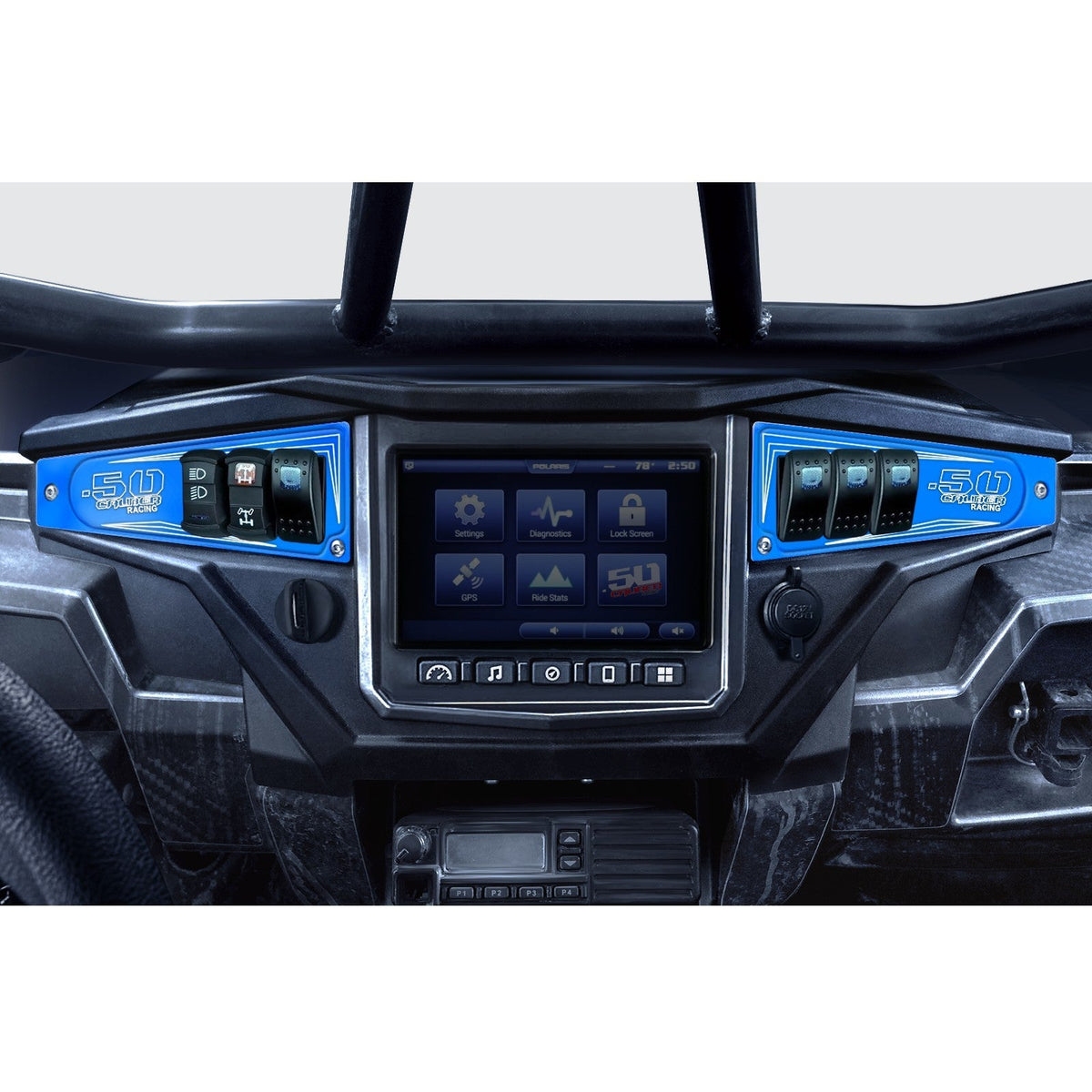 50 Caliber Racing Ride Command XP1000 6 Switch Dash Panel
