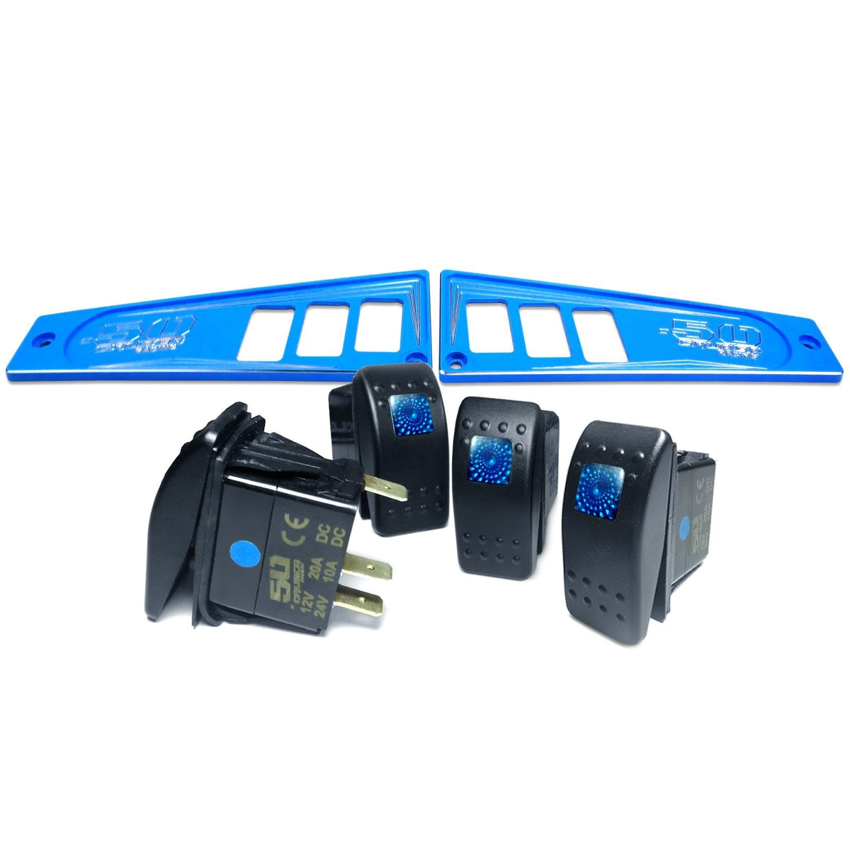 50 Caliber Racing Ride Command XP1000 6 Switch Dash Panel