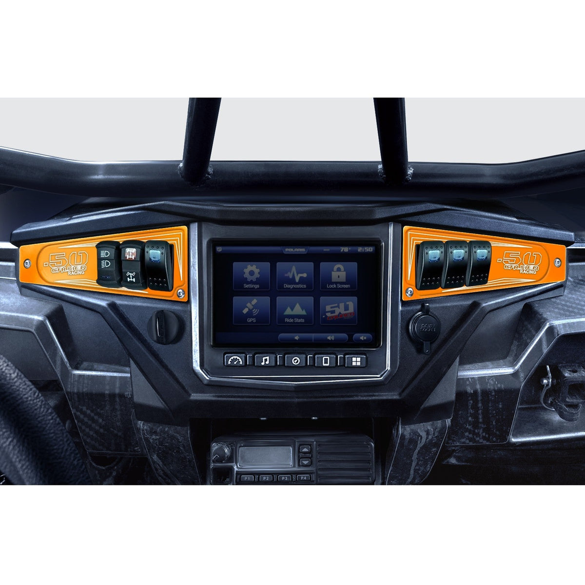 50 Caliber Racing Ride Command XP1000 6 Switch Dash Panel