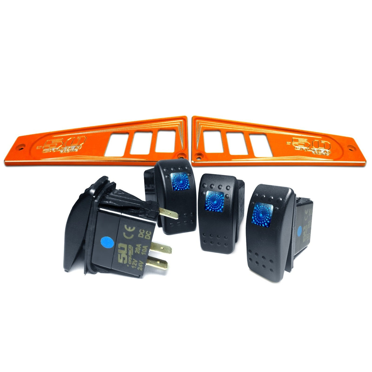 50 Caliber Racing Ride Command XP1000 6 Switch Dash Panel