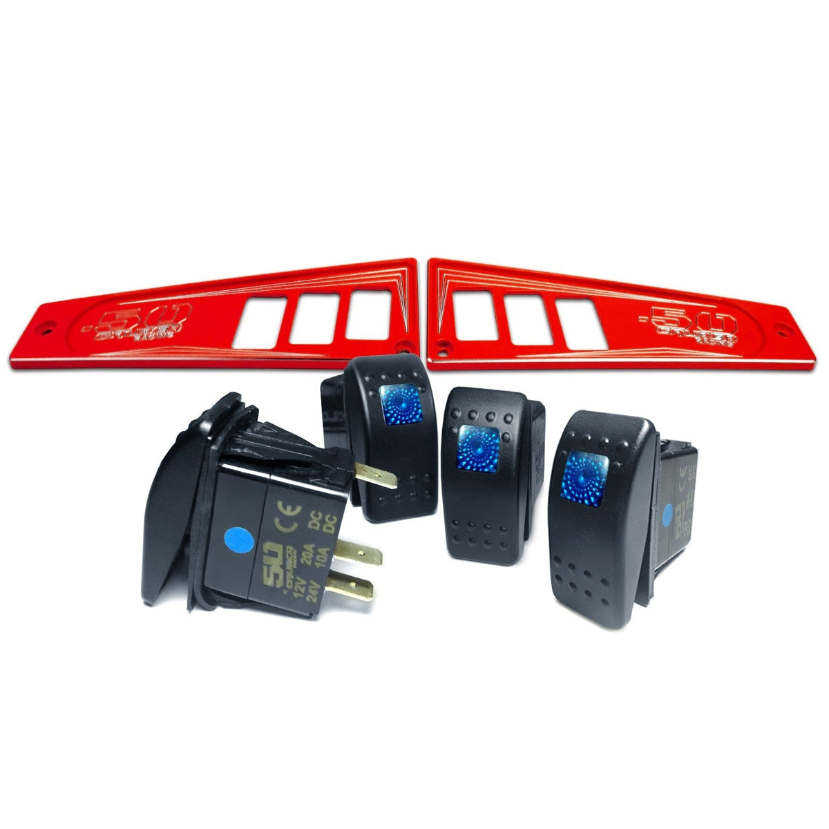 50 Caliber Racing Ride Command XP1000 6 Switch Dash Panel