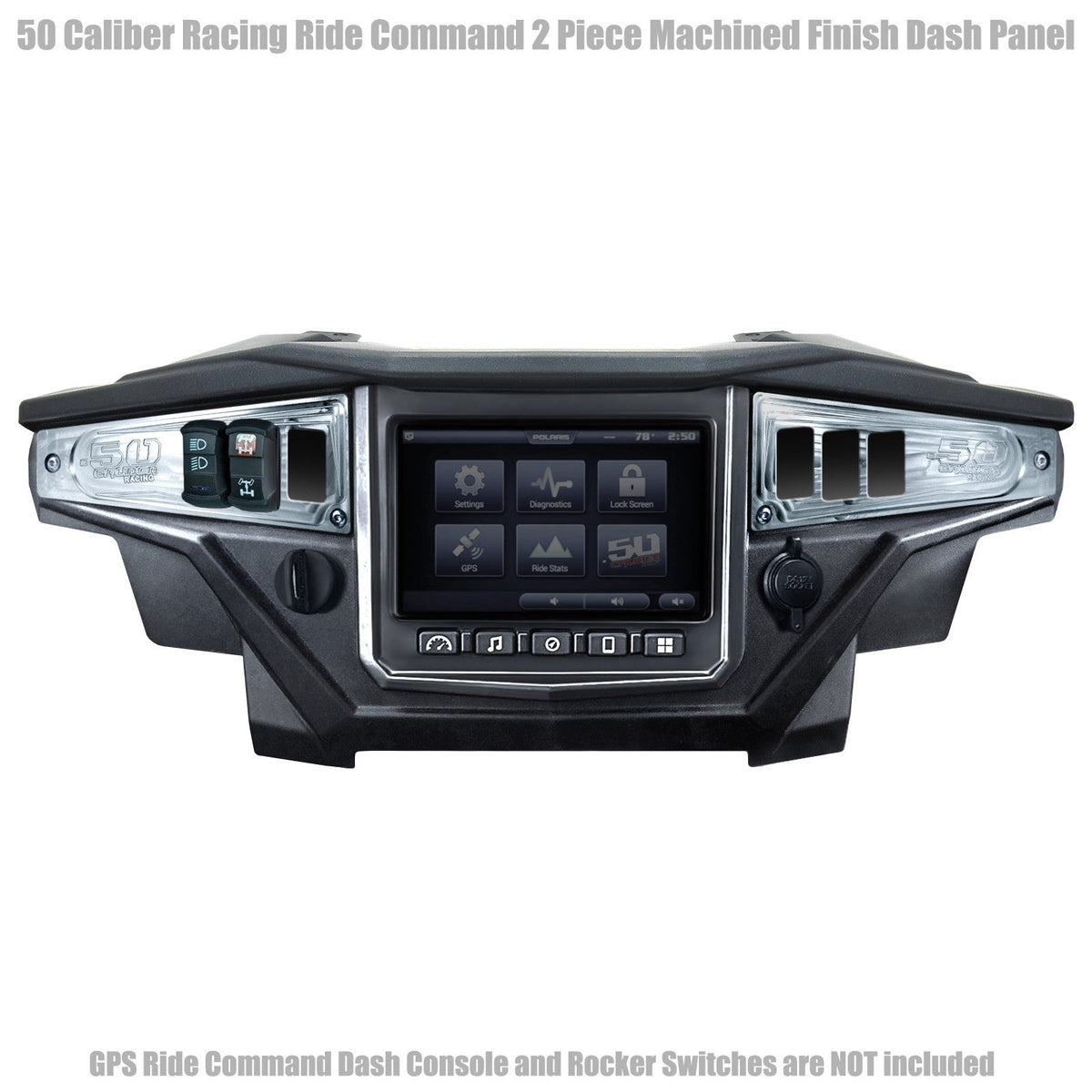50 Caliber Racing Ride Command XP1000 6 Switch Dash Panel