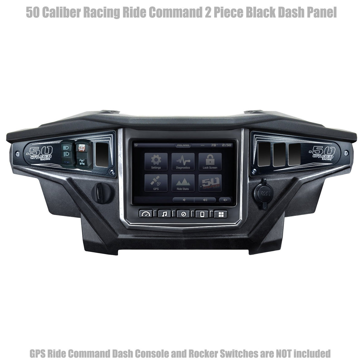 50 Caliber Racing Ride Command XP1000 6 Switch Dash Panel
