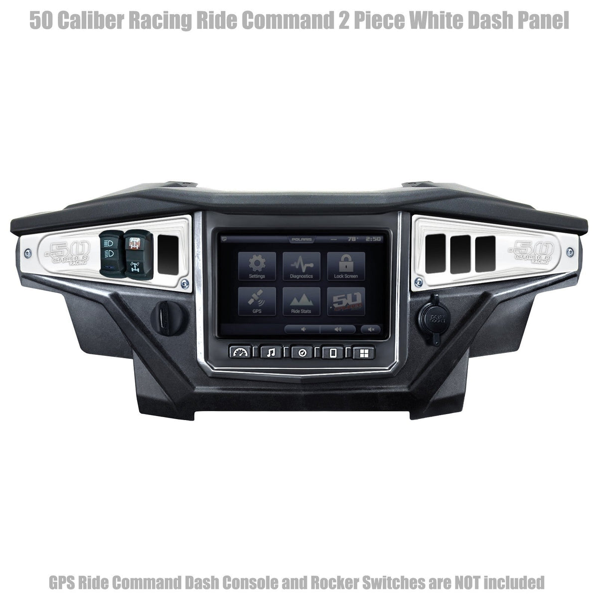 50 Caliber Racing Ride Command XP1000 6 Switch Dash Panel