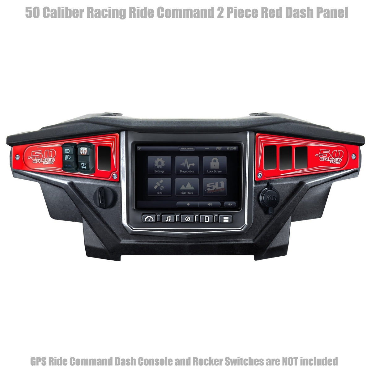 50 Caliber Racing Ride Command XP1000 6 Switch Dash Panel