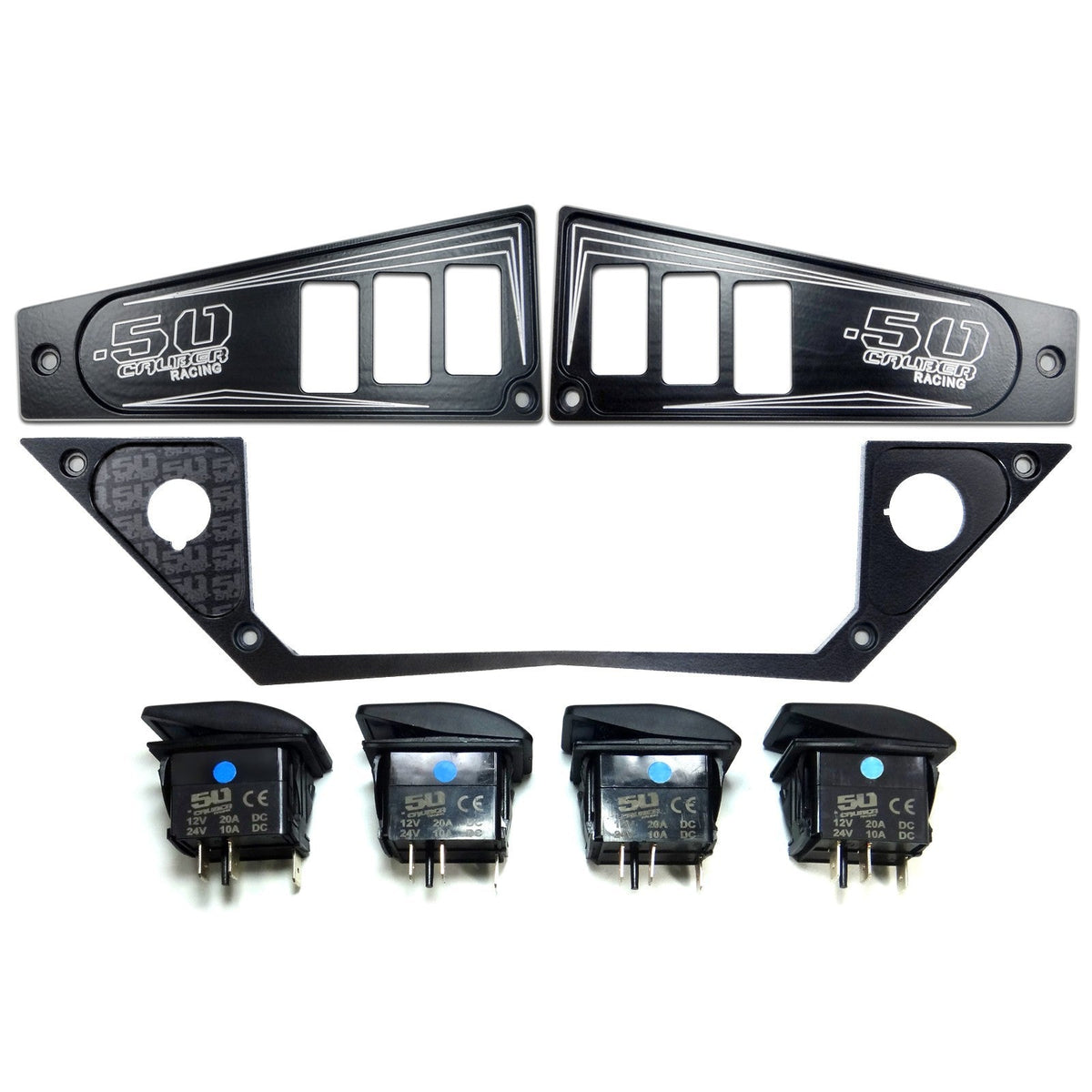 50 Caliber Racing Ride Command XP1000 6 Switch Dash Panel