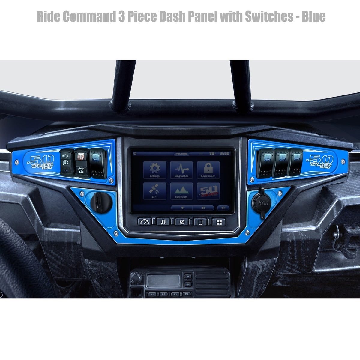 50 Caliber Racing Ride Command XP1000 6 Switch Dash Panel