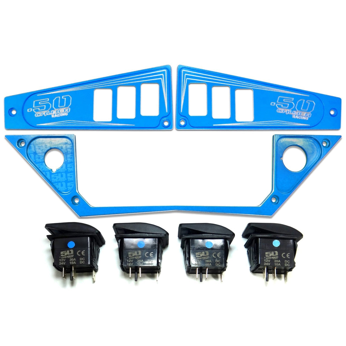 50 Caliber Racing Ride Command XP1000 6 Switch Dash Panel