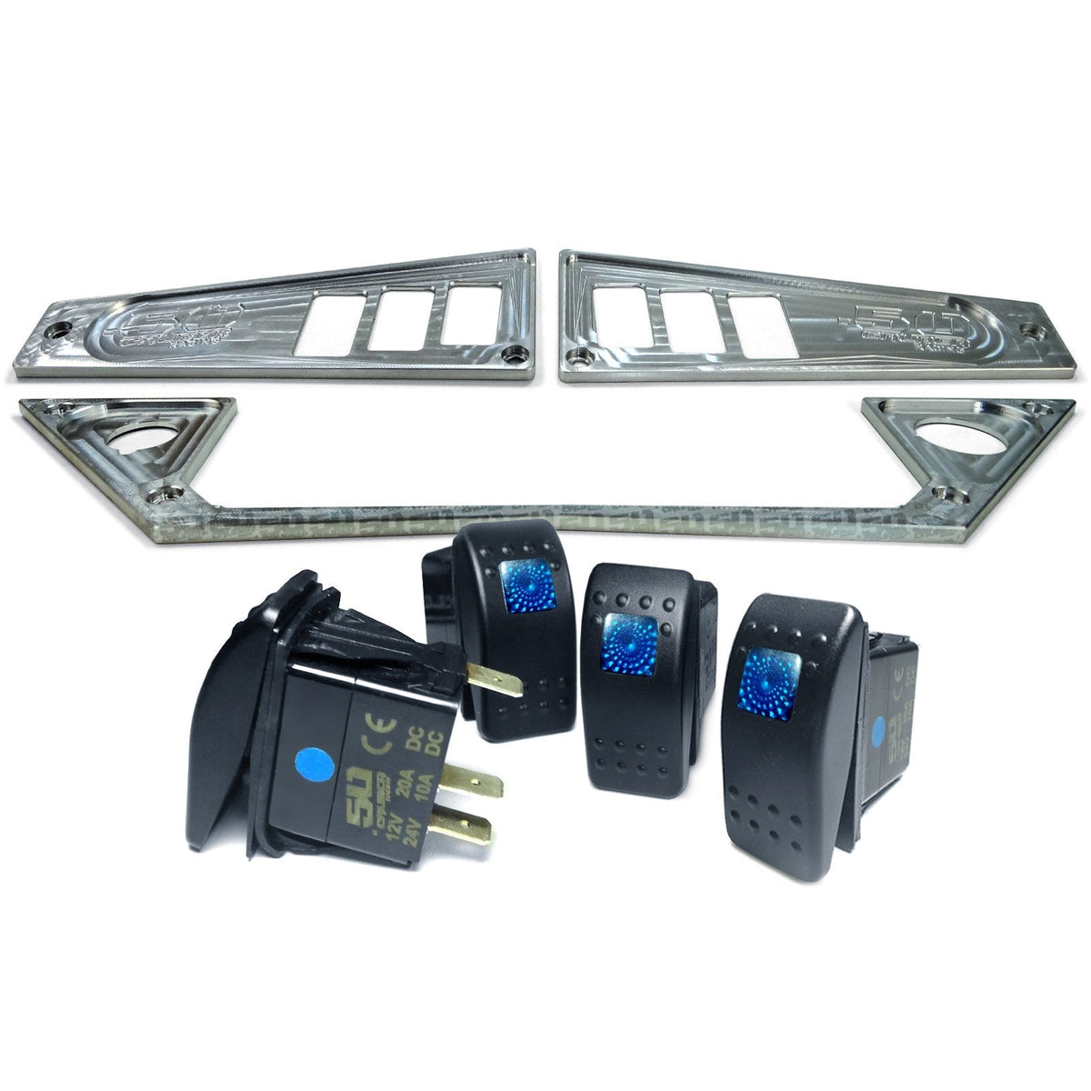 50 Caliber Racing Ride Command XP1000 6 Switch Dash Panel