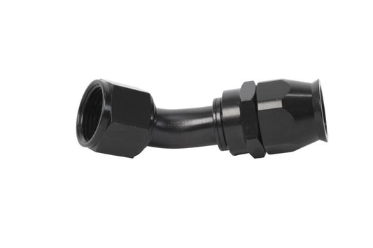 Aeromotive PTFE Hose End - AN-12 - 45 Deg - Black Anodized 15360