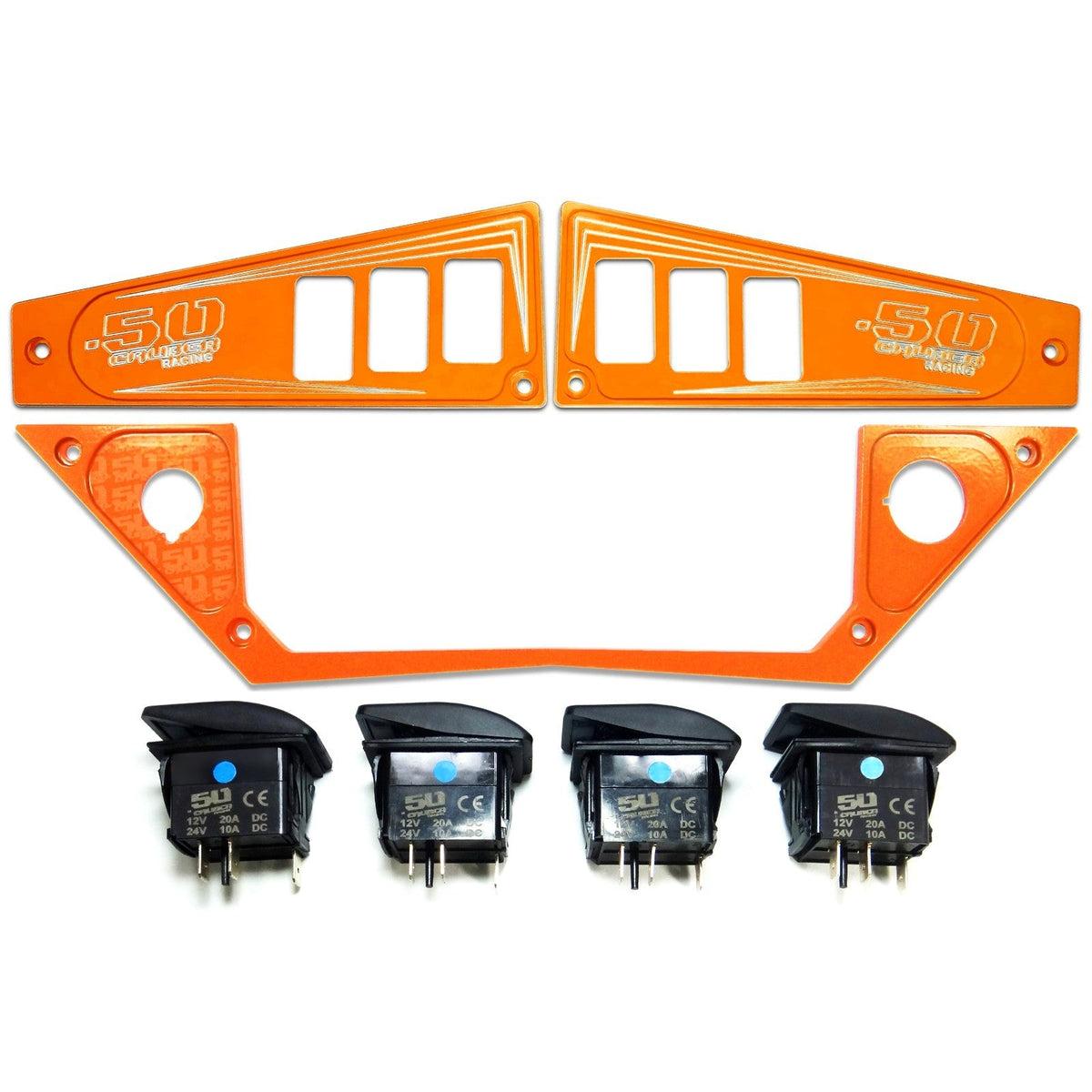 50 Caliber Racing Ride Command XP1000 6 Switch Dash Panel