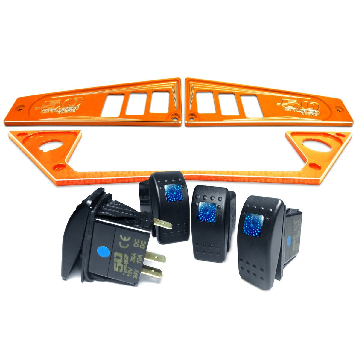 50 Caliber Racing Ride Command XP1000 6 Switch Dash Panel