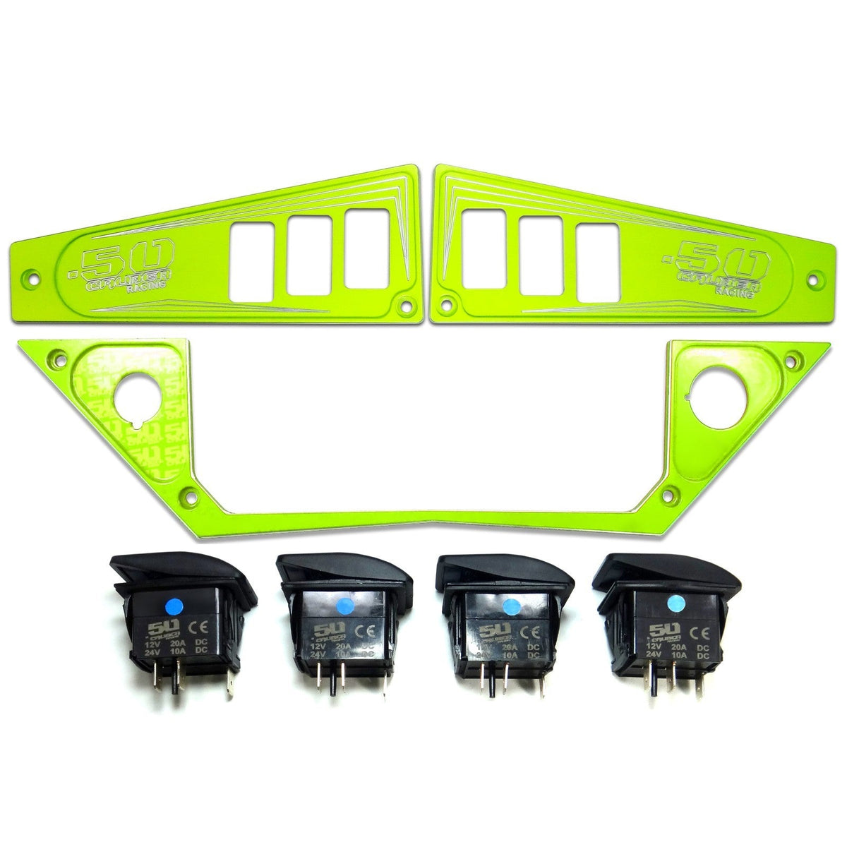 50 Caliber Racing Ride Command XP1000 6 Switch Dash Panel
