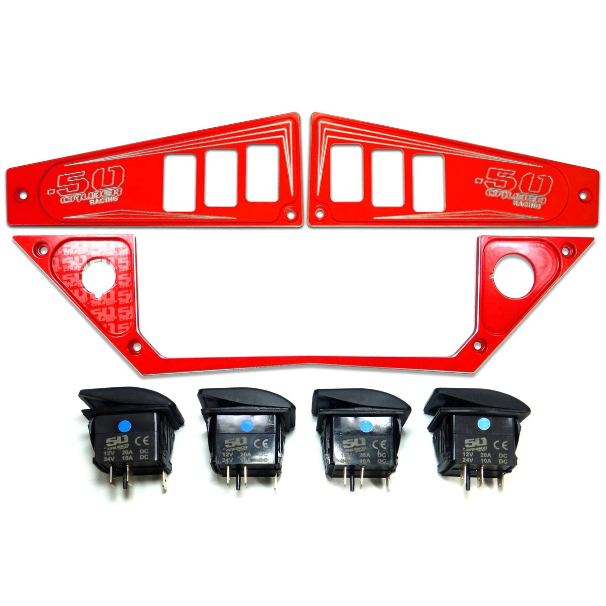 50 Caliber Racing Ride Command XP1000 6 Switch Dash Panel