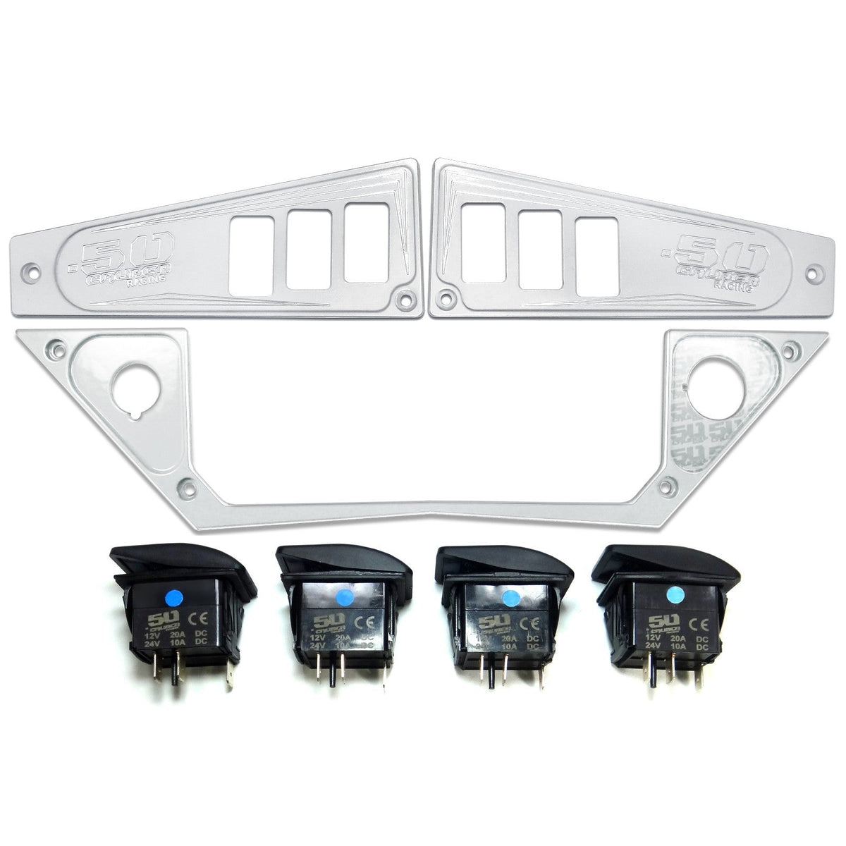50 Caliber Racing Ride Command XP1000 6 Switch Dash Panel