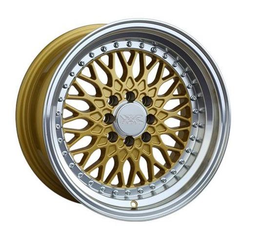 XXR 536 Wheel Hyper Gold / Machined Lip 15x8 0 4x100, 4x114.3