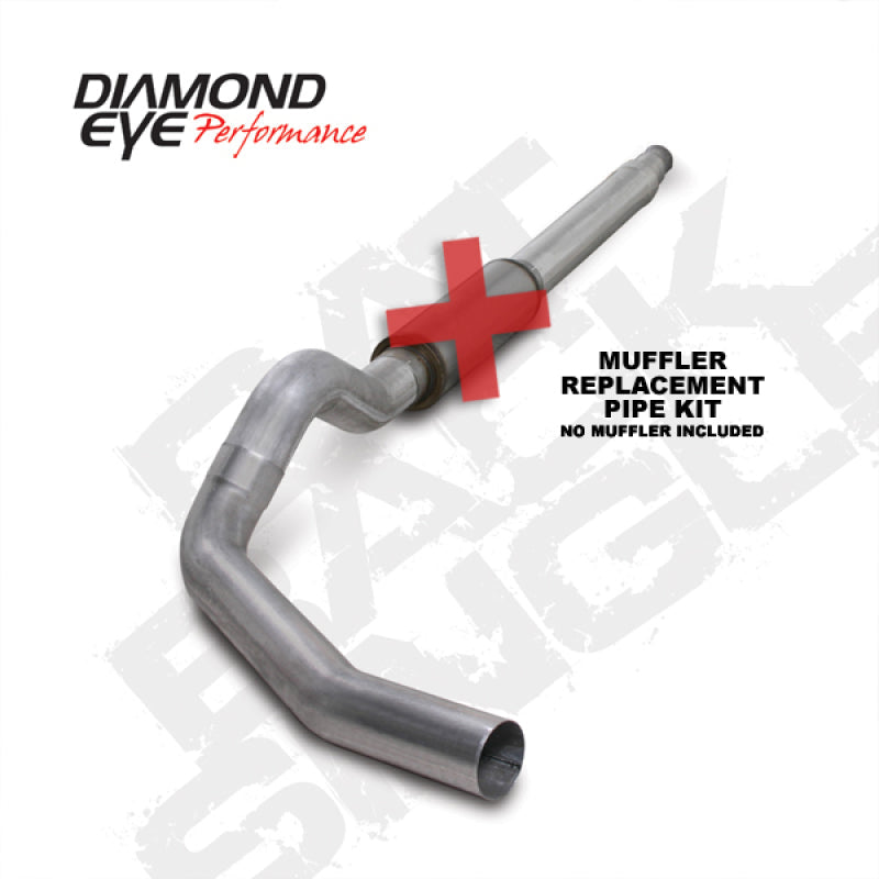 Diamond Eye Kit 5in CB Mflr Rplcment Pipe Sgl AL: 94-97 Ford 7.3L F250/F350 Pwrstroke
