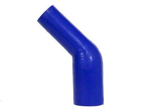 HPS 5/8" - 3/4" ID, Silicone 45 Degree Elbow Reducer Coupler Hose, High Temp 4-ply Reinforced, Blue, 16mm - 19mm ID