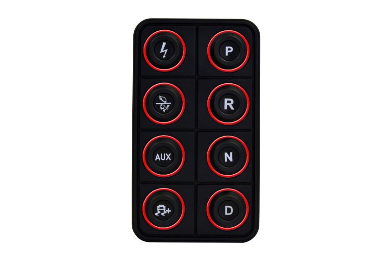 AEM EV 8 Button Keypad CAN Based Programmable Backlighting 30-8400