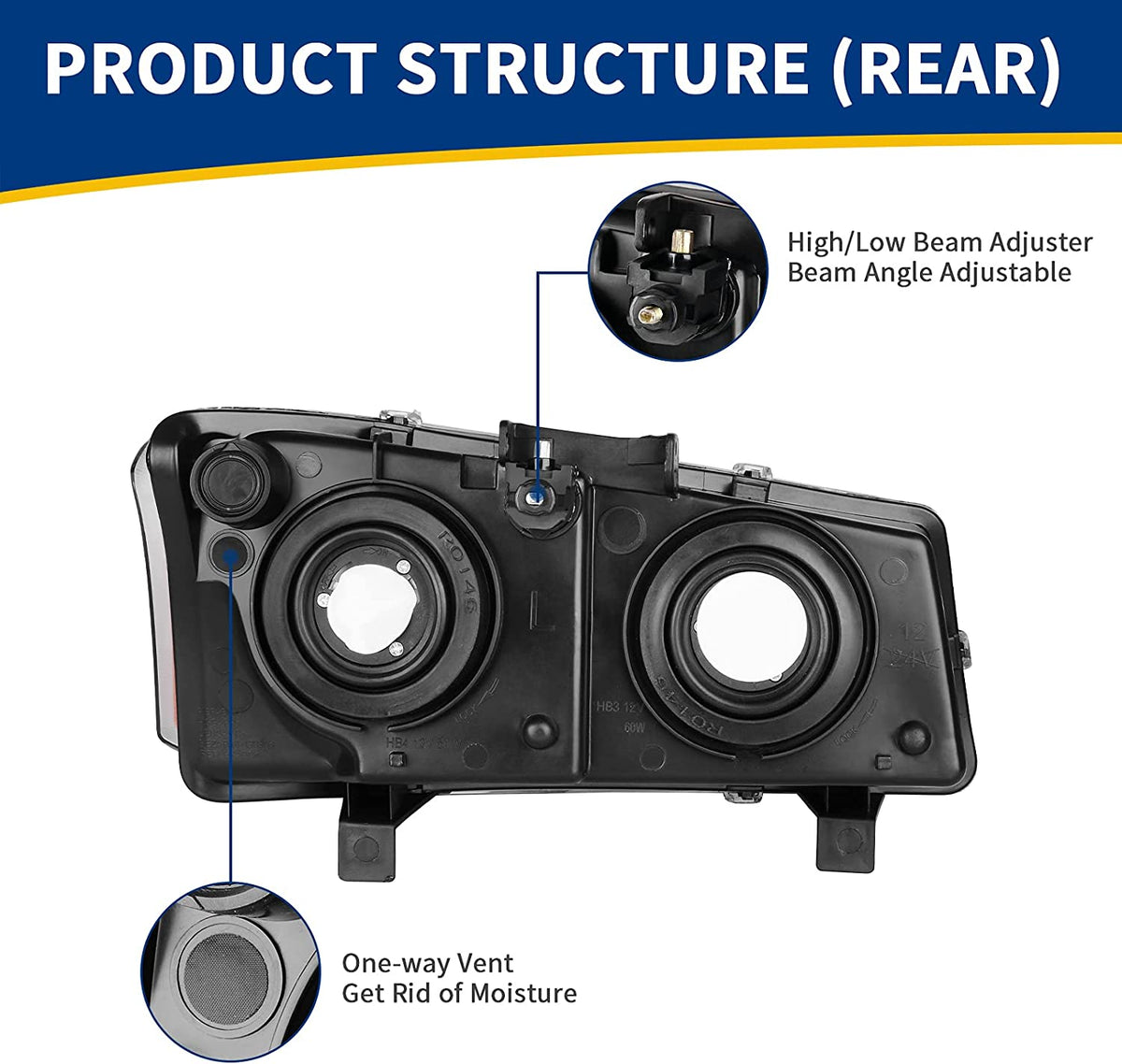 2003-2006 Chevrolet Silverado 1500 / 2500 / 3500 & Avalanche 4-Piece Headlight & Bumper Light Set