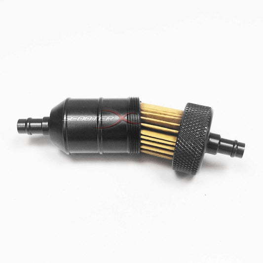 50 Caliber Racing Aluminum Inline Fuel Filter 1/4" Flanges
