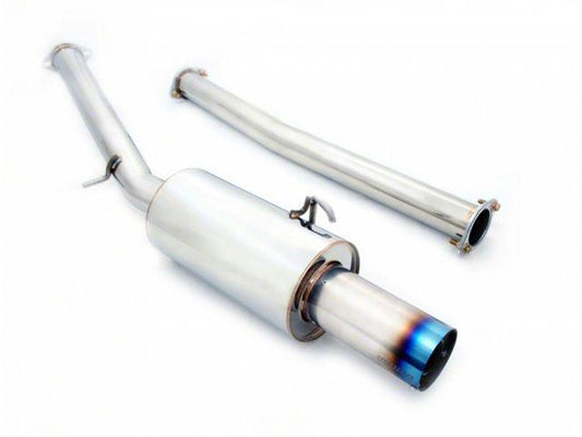 Megan Racing Cat-Back Exhaust System for 2008-2011 Mitsubishi Lancer Evo 10 3" Pipe Dual 4" Ti-Tip Silencer