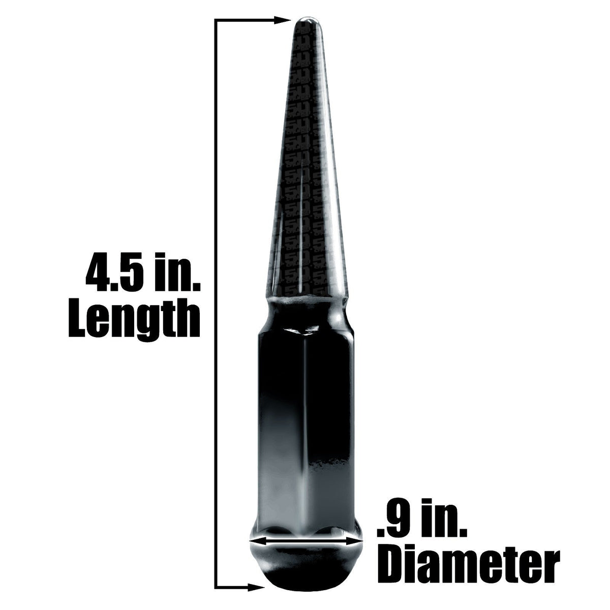 50 Caliber Racing 4pc 4.5in Spike Lug Nuts