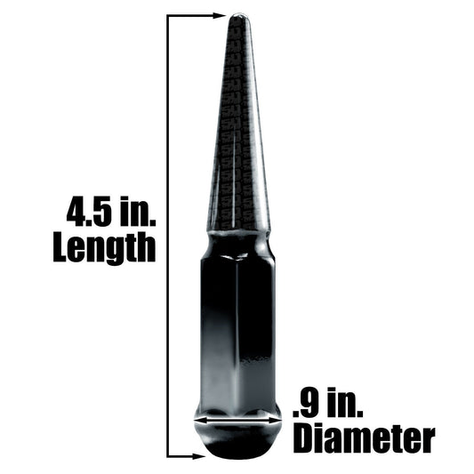 50 Caliber Racing 4pc 4.5in Spike Lug Nuts