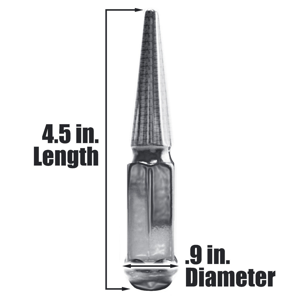 50 Caliber Racing 4pc 4.5in Spike Lug Nuts
