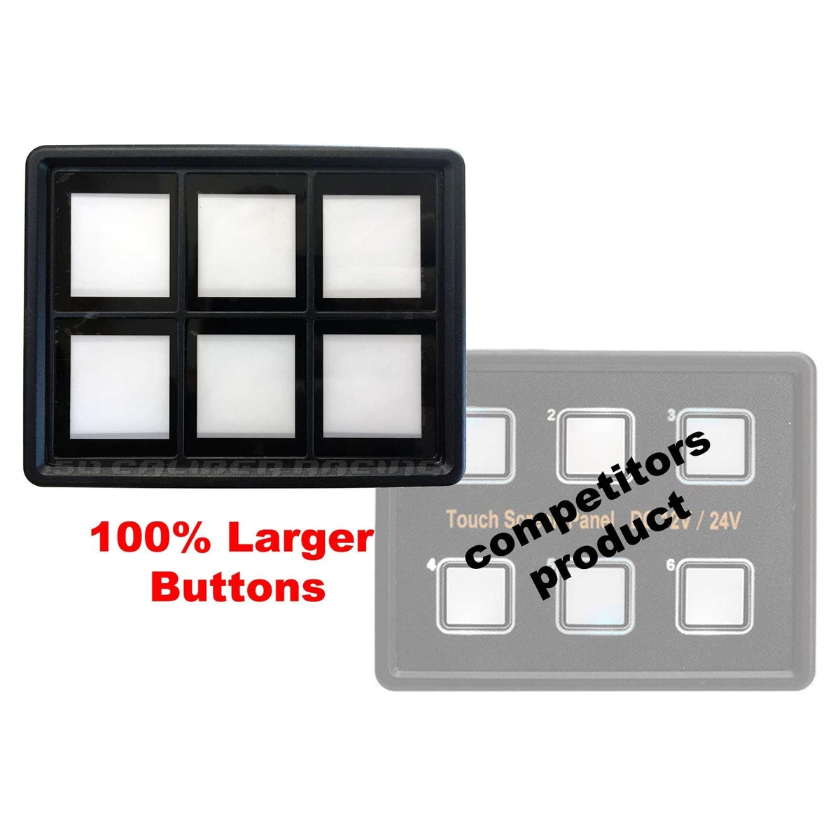 50 Caliber Racing Slim Mount 6 Switch Touch Panel