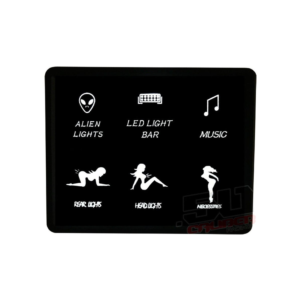 50 Caliber Racing Slim Mount 6 Switch Touch Panel