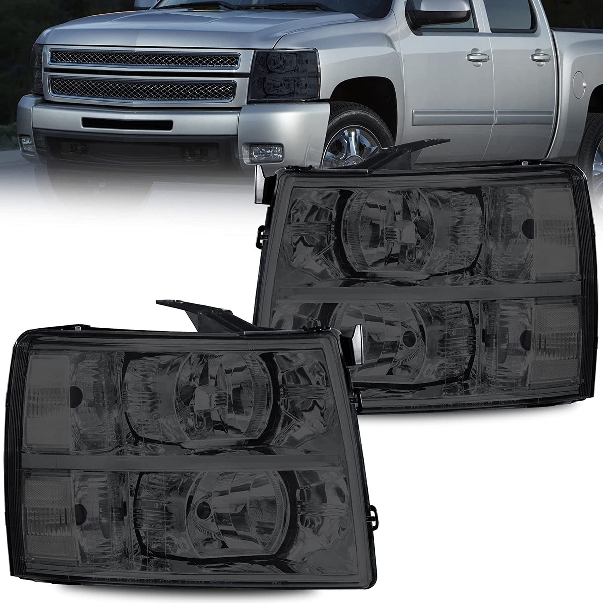 2007-2013 Chevrolet Silverado 1500 / 2500 HD / 3500 HD Headlights – Pair