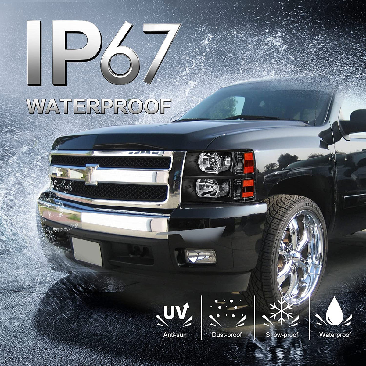 2007-2013 Chevrolet Silverado 1500 / 2500 HD / 3500 HD Headlights – Pair