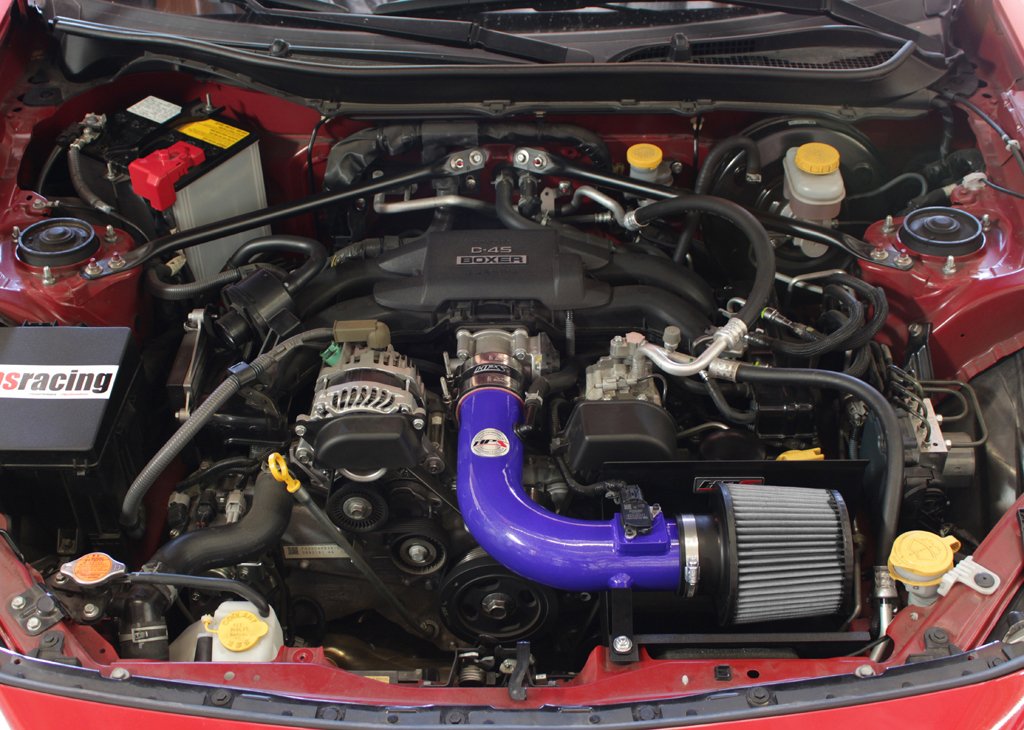 HPS Shortram Air Intake Kit 2012-2019 Toyota 86, Includes Heat Shield, Blue