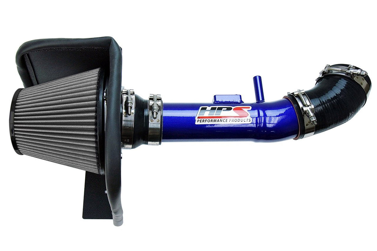 HPS Shortram Air Intake Kit 2004-2009 Mazda B4000 4.0L V6, Includes Heat Shield, Blue