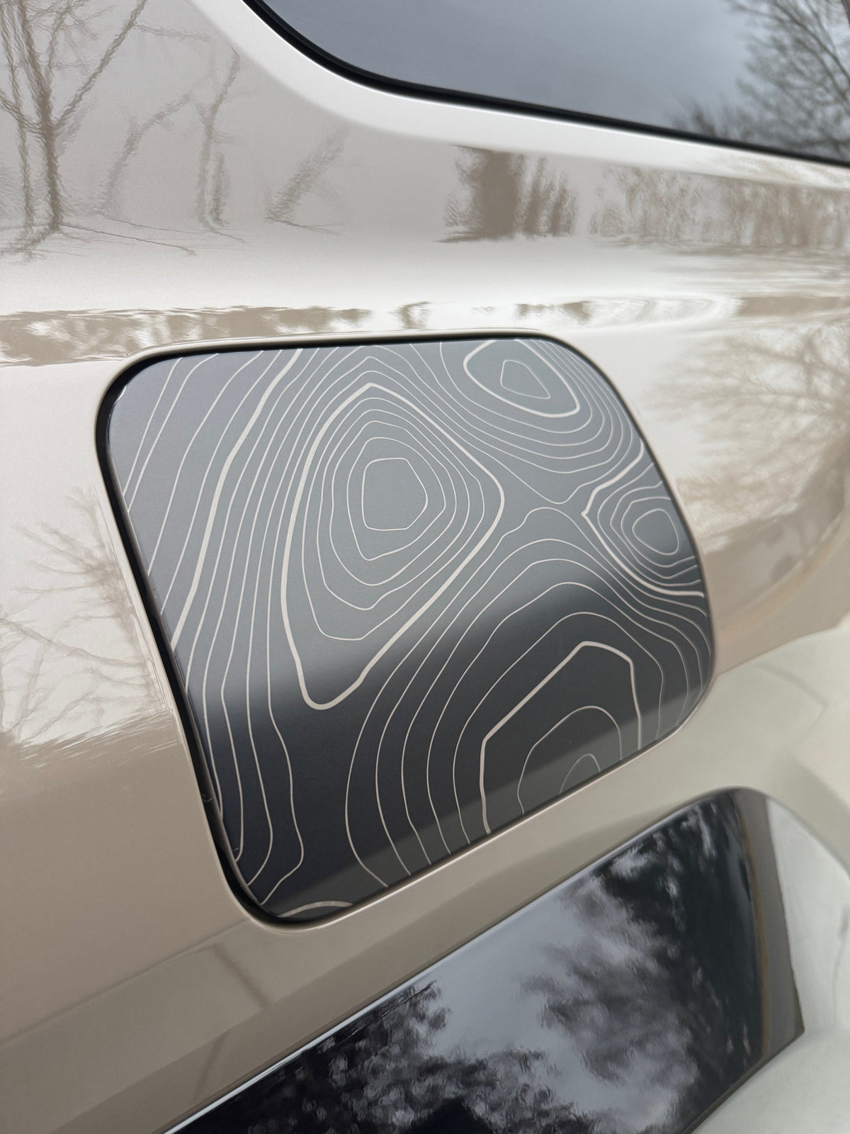 Topographic Map Fuel Door Overlay - 2025+ 4Runner