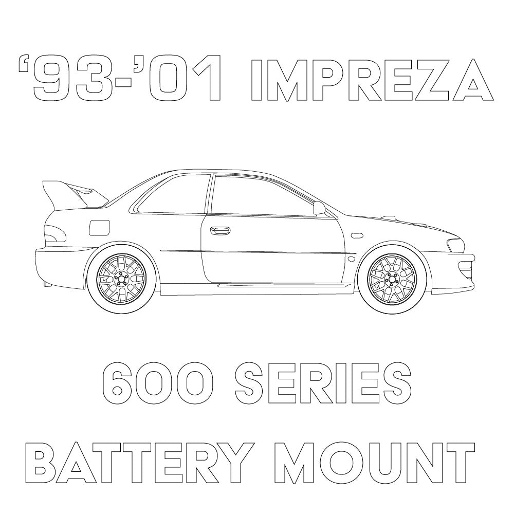 MeLe Design 1993-2001 Subaru Impreza 600 Series Battery Mount
