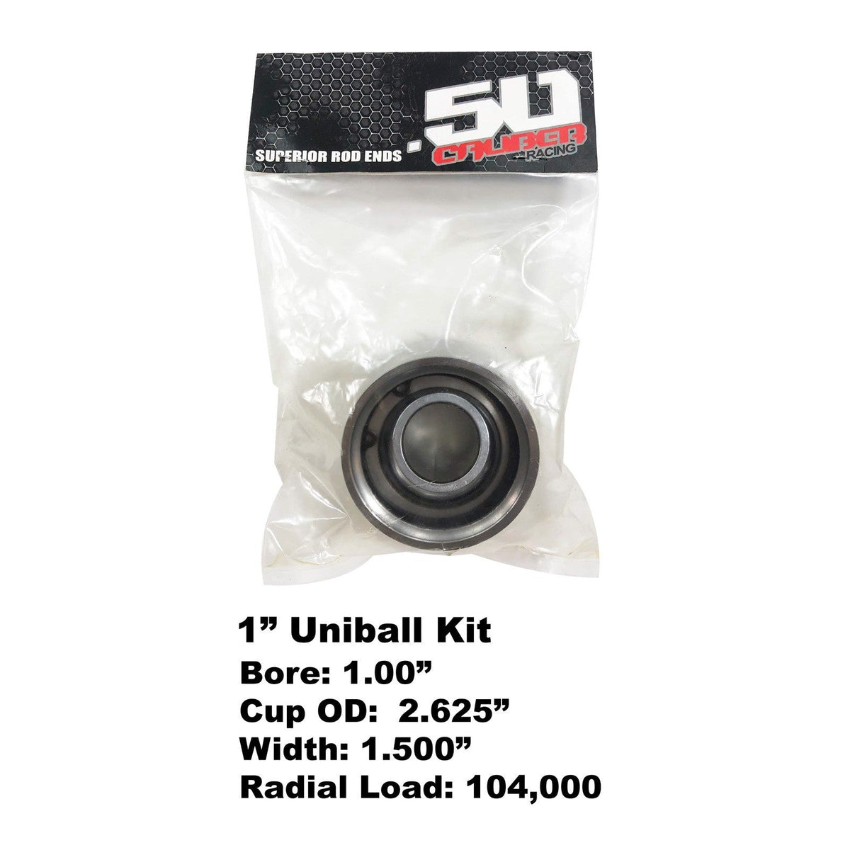 50 Caliber Racing Uniball Bearing Fabrication Kit - .5" to 1.5" Bore