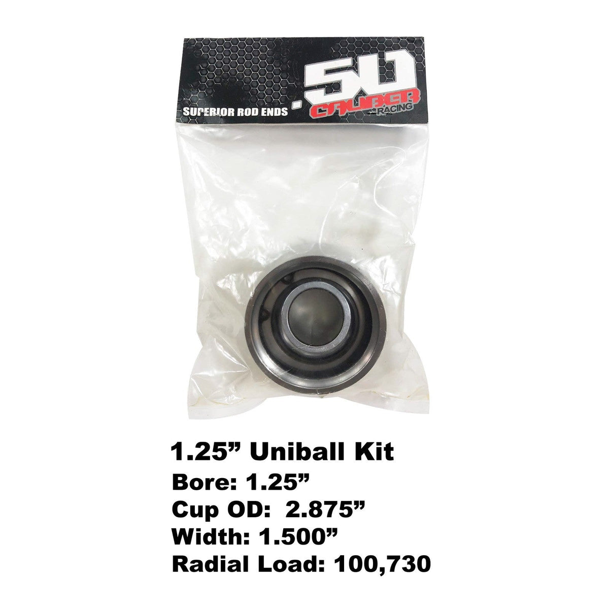 50 Caliber Racing Uniball Bearing Fabrication Kit - .5" to 1.5" Bore