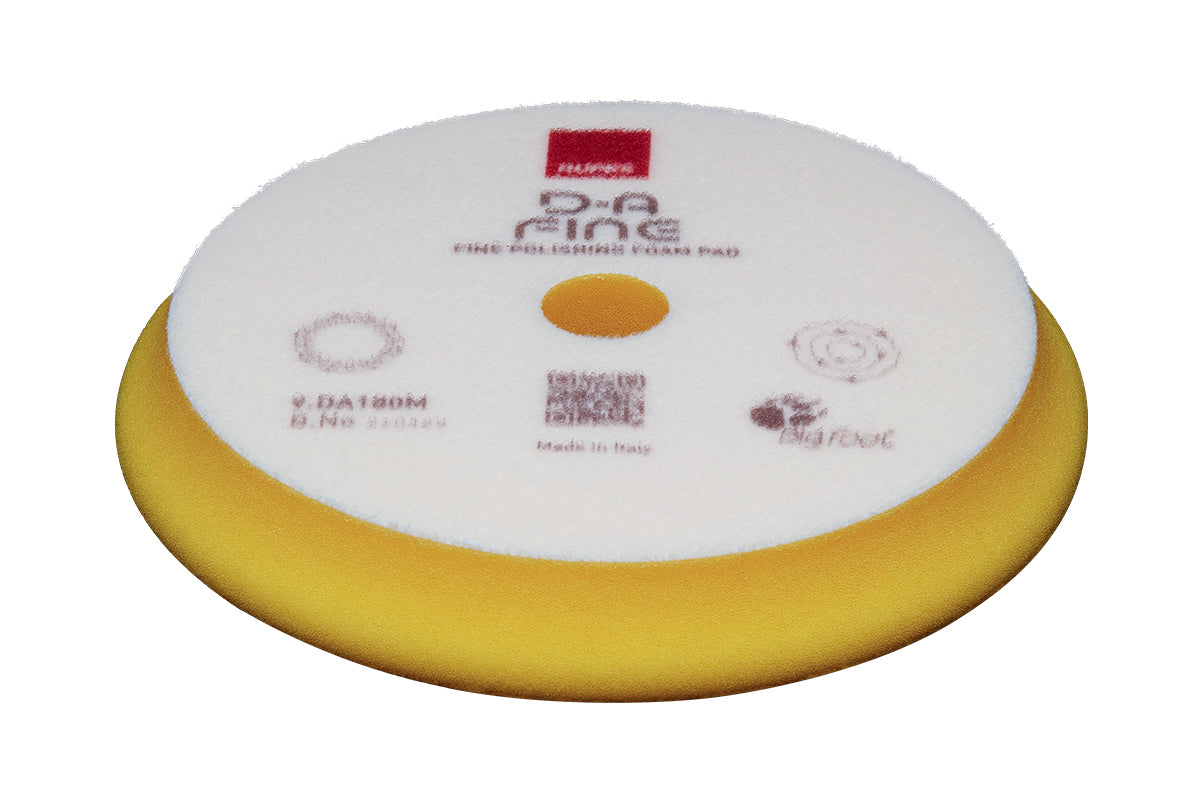 Fine Yellow DA foam pad, contour edge design, 150mm(6in