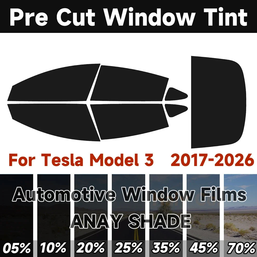 Precut Mirror Privacy Window Tint for Tesla Model 3 | Solar UV Protection Film