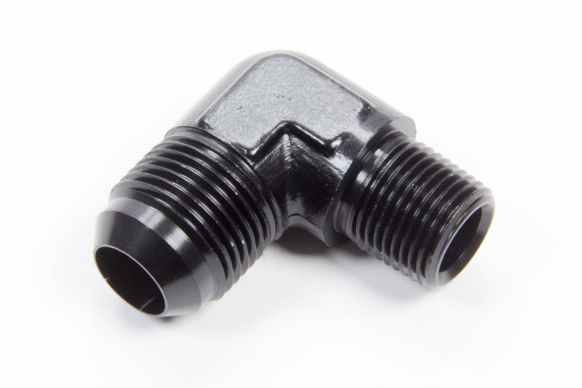 Aeroquip 90 Deg #12 to 1/2in Alum Adapter Black - FCM5017