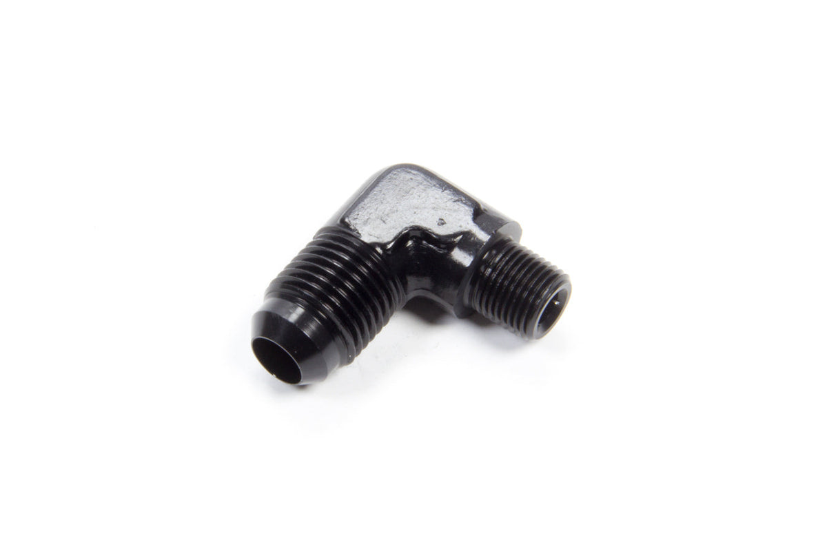 Aeroquip 90 Deg Alum #6 Flare 1/8 in Black - FCM5033