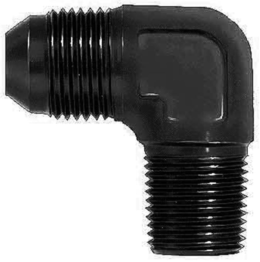 Aeroquip 90 Deg Alum #8 Flare 1/4 in Black - FCM5036