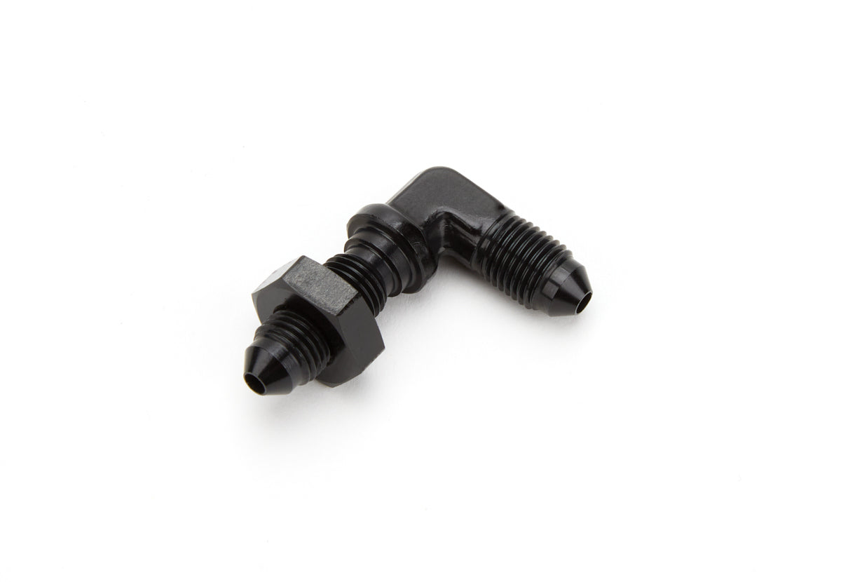 Aeroquip Alum 90 Deg Bulkhead Union #3 Flare Black - FCM5799